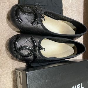CHANEL BALLET FLATS CAMBON SIZE 41